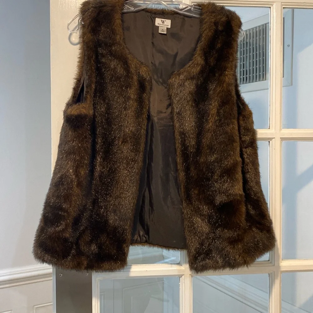 Worthington size XL Faux Fur Vest good condition - Picture 1 of 4